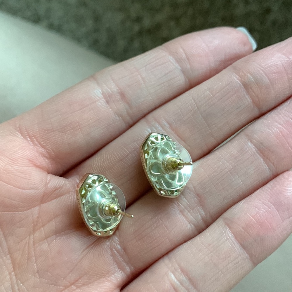 Aquamarine Kendra Scott Earrings - Picture 3 of 5